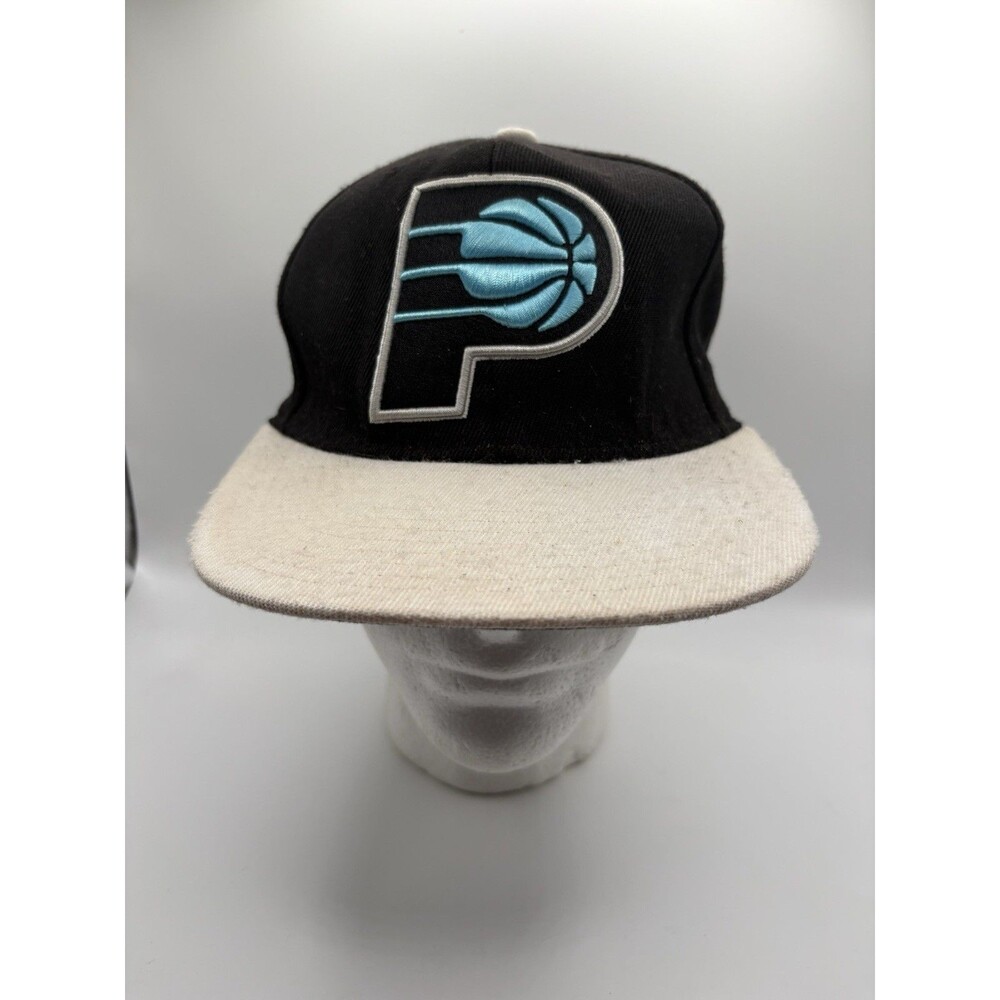 INDIANA PACERS Basketball Mitchell & Ness Snapback NBA Black Hat Cap Galaxy Bill